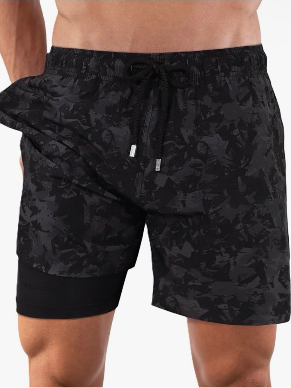 Capelle Miami men’s Compression lines Swim Shorts Collins - Street Camo